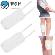 WON Castor Oil Bag, Anti Oil Leak Elastic Strap knee Castor Oil Pack Wrap, Unisex Cotton|Washable Reusable Castor Oil Compress Pad for Neck Calf Knee Inflammation