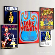 1PC D-Dire S-Straits Singer Band Movie Posters Retro Kraft Paper Ide Hadiah Lukisan Kamar Tidur Offi