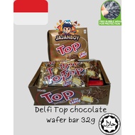 Delfi Top chocolate wafer bar 32g viral Indonesia halal snack