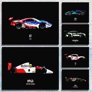 Sports Car Poster Wall Art 911 GT3 RS Turbo HD Print Canvas Painting for Garage Home Room Decoration