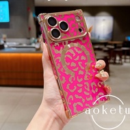 Luxury leopard print right angle suitable for Apple 17 proMax magnetic phone case iPhone 16 Pro all 