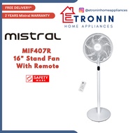 Mistral MIF407R 16" Stand Fan With Remote