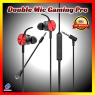 KEC15 Double Mic Microphone GAMING Earpiece Earbud Earphone Quality Earpiece HIFI Sport Strong Bass 
