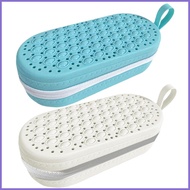 Goggle Case Swimming Silicone Swimming Goggle Case Shockproof with Lanyard Zippered Eyeglasses Stora