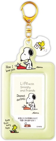 日本Snoopy 史努比 胡士托 證件套 史諾比 八達通套 卡片套 鎖匙扣 Octopus Pass Case (紅打字機 Type Writer Red Snoopy Woodstock) 平行進口
