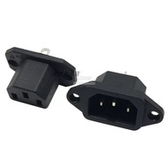AC Power Plug AC-01 AC-221 3 Holes With Mounting Ears All Copper Straight C13 Point Adapter AC-04