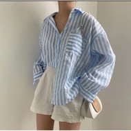 NEW PREMIUM CRINKLE WOMAN STRIPE SHIRT - RHODES WOMAN SHIRT 1892