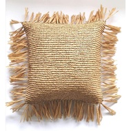 Decorative Straw Cushion Cover Boho Pillow Case Home Decor Throw Pillow Cover 18x18 (18x18)