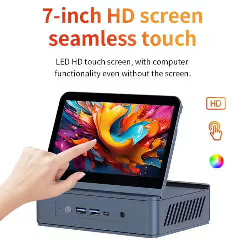 SZBOX 7-inch Screen Seamless Touch MINI PC R5 7640HS / R7-7840U / R9-6900HX / R9-6950HS Windows 11 P