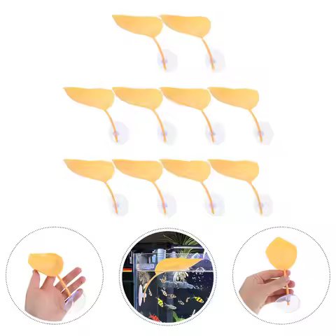 10Pcs Tree Frog Terrarium Leaf Platforms Suction Cup Turtle Basking Resting Spot Amphibian Tank Acce