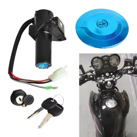 Motorcycle Fuel Cap Seat Lock Keys Ignition Switch for Yamaha YBR 125 2002 2003 2004 2005 2006 2007 