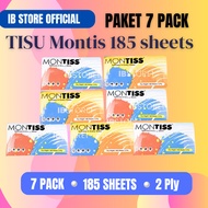 (Contents 7 Pack) MONTISS Facial Tissue - Soft Facial Tissue 185 Sheets 2 Layers ️Cosmetic Tissue ️