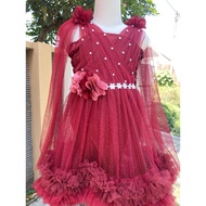 PARTY DRESS GIRLS' CLOTHES BABY CLOTHES BIRTHDAY GIFT TUTU DRESS BONUS HAIR ACCESSORIES dress budak 