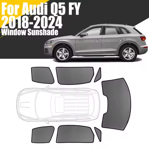 Custom Magnetic Car Window Sunshade For Audi Q5 FY 2018 - 2024 Curtain Mesh Front Windshield 2019 20