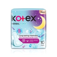 Kotex Herbal Cool Overnight Wing Pad 32cm 10s