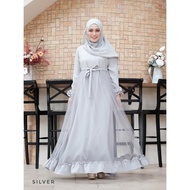 GAMIS SABRINA Byhijabqueen New dress ABU SILVER