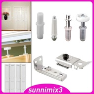 [Sunnimix3] Bifold Door Hardware Set Top and Bottom Brackets Stainless Steel Replace Parts
