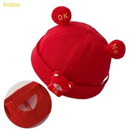 Picbliss 2023 NEW Beanie Hat Red Baby Hat Cute Bonnet Cap Fashion Winter Warm Hat for Baby Kid Child