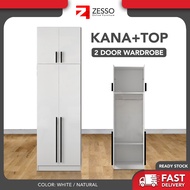 ZESSO 2 DOORS+TOP  WARDROBE WITH SHELF/ almari baju /kabinet baju / almari baju budak/Almari / Ikea 