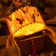 Mid-Autumn Festival Chinese Fan Book Lantern DIY Ancient Style Butterfly Paper Lamp I5KG Atmosphere 