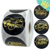 Christmas Black Stickers (500 PIECES PER ROLL) Goodie Bag Gifts Christmas Teachers' Day Children's Day