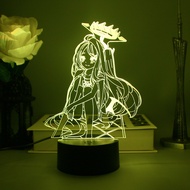 AM Yb3. Blue Archive Takanashi Hoshino Đèn Ngủ Anime 3D Đèn Cảm Ứng Từ Xa LED Sạc USB Cầu Vồng Chiếu