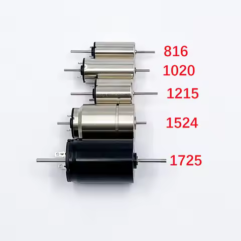 8mm 10mm 12mm 15mm 17mm 816 1020 1215 1725 Dual Shaft Coreless Motor DC 6V-12V High Speed Engine For