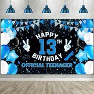 1pc 13th Birthday Decorations For Boys Official Teenager Happy 13th Birthday Banner 82.7 * 59.1/59.1