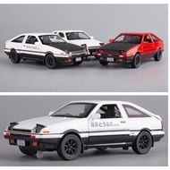 INTIAL D TOYOTA Anime Car E86 Diecast Alloy Car Model Skala 1/32 Vehicles Car Sound Light Koleksi Ke