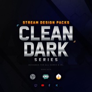 [Overlay] Clean Dark Series Package - OBS Studio, Streamlabs, Facebook Gaming, YouTube, Twitch, StreamElements