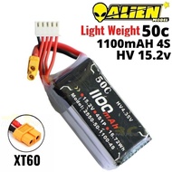 Alienmodel 4S 15.2HV 1100mAh 50C Lipo Battery with XT60 Plug AL1100/50-4S6