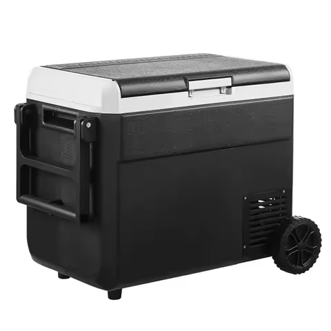 12 Car Refrigerator, 63.4QT/60L Car Fridge, Portable Electric Cooler with Wheels and Handle, -4-68