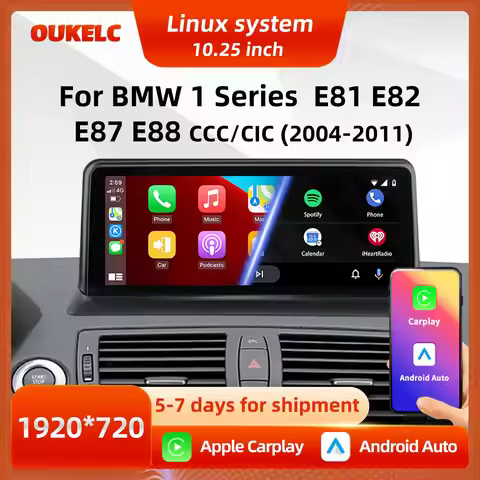 For BMW 1 Series E81 E82 E87 E88 CCC Car Multimedia Player Wireless Carplay Play Video Touch Screen 