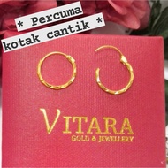 Subang Emas 916 / Anting-anting Emas 916 | Gold 916 Hoop Earring - HC01/HC02