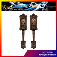 ST GUCHI Double Entrance Handle Lockset SGTH 320 Antique Copper Gripset