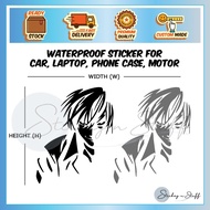 Yagami Ryuk Death Note Manga Sticker Reflective Kereta Waterproof Car Motor Laptop Desktop Helmet Lu