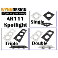 Wynn Design [AR111 Casing] Recess Spotlight Eyeball Fitting Single Double Holder Effect Ceiling Lamp(AR111-Series)