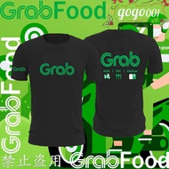 Baju Sulam Grab Simple Grab Food RIDER T-Shirt Ready Stock Baju Grab Food Delivery Pure Cotton Short