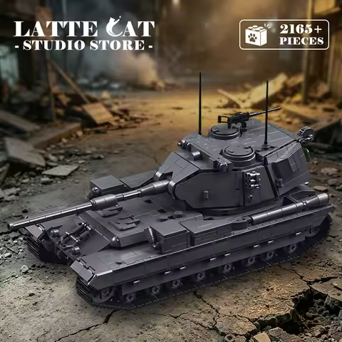 MOC Building Blocks Tank Destroyer FV215B Model Military Army Panzer DIY Bricks Armored Car Assembly