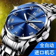 ♂☎◄ Swiss ultra-thin watch waterproof automatic mechanical watch watch male noctilucent dual calenda