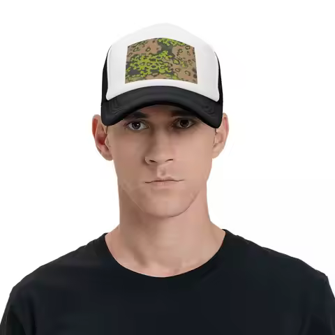 Splintertarn German WW2 Camouflage Army Military Camo Cap Casual Mesh Baseball Caps Adjustable Hat H