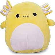Official KellyToy Squishmallow Treyton Axoltl Yellow 12-inch Plush Pillow
