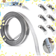 HLAR Hose Clamp Strap, Large Adjustable Hose Clamps,  304 Stainless Steel Pipe Ducting Hose Clamp Pi