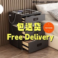 🌟包送貨- 免安裝智能床頭櫃保險櫃 無線充電 USB接口 夾萬櫃 家用智能儲物櫃 抽屜櫃 櫃桶櫃 全新包送貨new#free delivery # Bedside cabinet # Drawer c