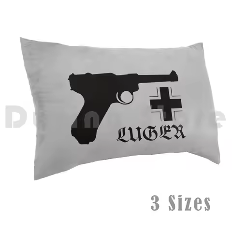 Luger Pistole Parabellum P08 Germany Ww2 Pistol Pillow Case Printed 50x75 Luger Gun Classic Iconic F