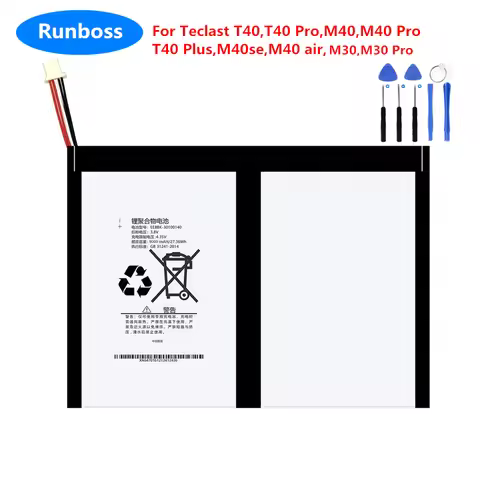 9000mAh Tablet PC Battery For Teclast M20 M30 M40 Pro,M40-EEA,M40 Air,M40se,T40 Pro,T50 , T30 Pro Pl