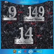 House Number Plate / Rumah Nombor Papan Stainless Steel 304