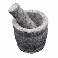 Natural Bluestone Garlic Press Stone Mortar Household Gallipot Grinder Stone Mortar Sub Garlic Mortar Garlic Press/Mortar and pestle stone pounder / Lesung Batu / Granite Stone pou