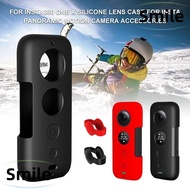 SMILE Camera Lens Protector, Action Camera Camera Accessories Lens Protective , Replacement Shockproof Anti-Scratch Silicone Lens Cover for Insta360 one X