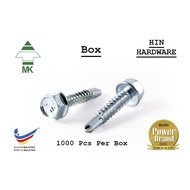 HIN MK Self Drilling Screw DSM-HO 516 #10 x 5/8 / 3/4 ZPH / Skru Besi Bumbung / Skru Kuda Kuda ( Box